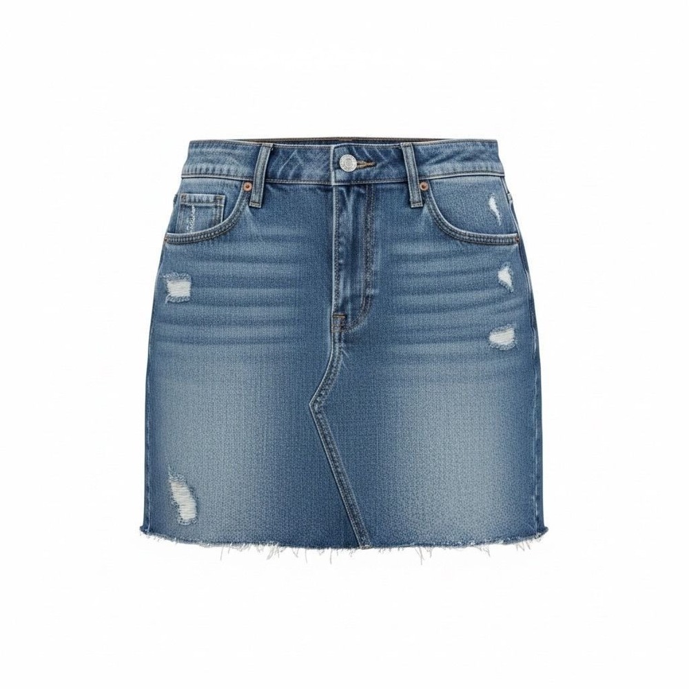 40 ON distressed denim jean skirt sz 18